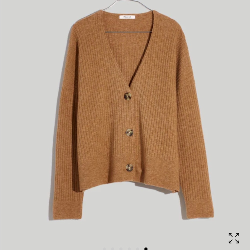 NWOT | Madewell Cameron Ribbed Cardigan Sweater | Heather Toffee